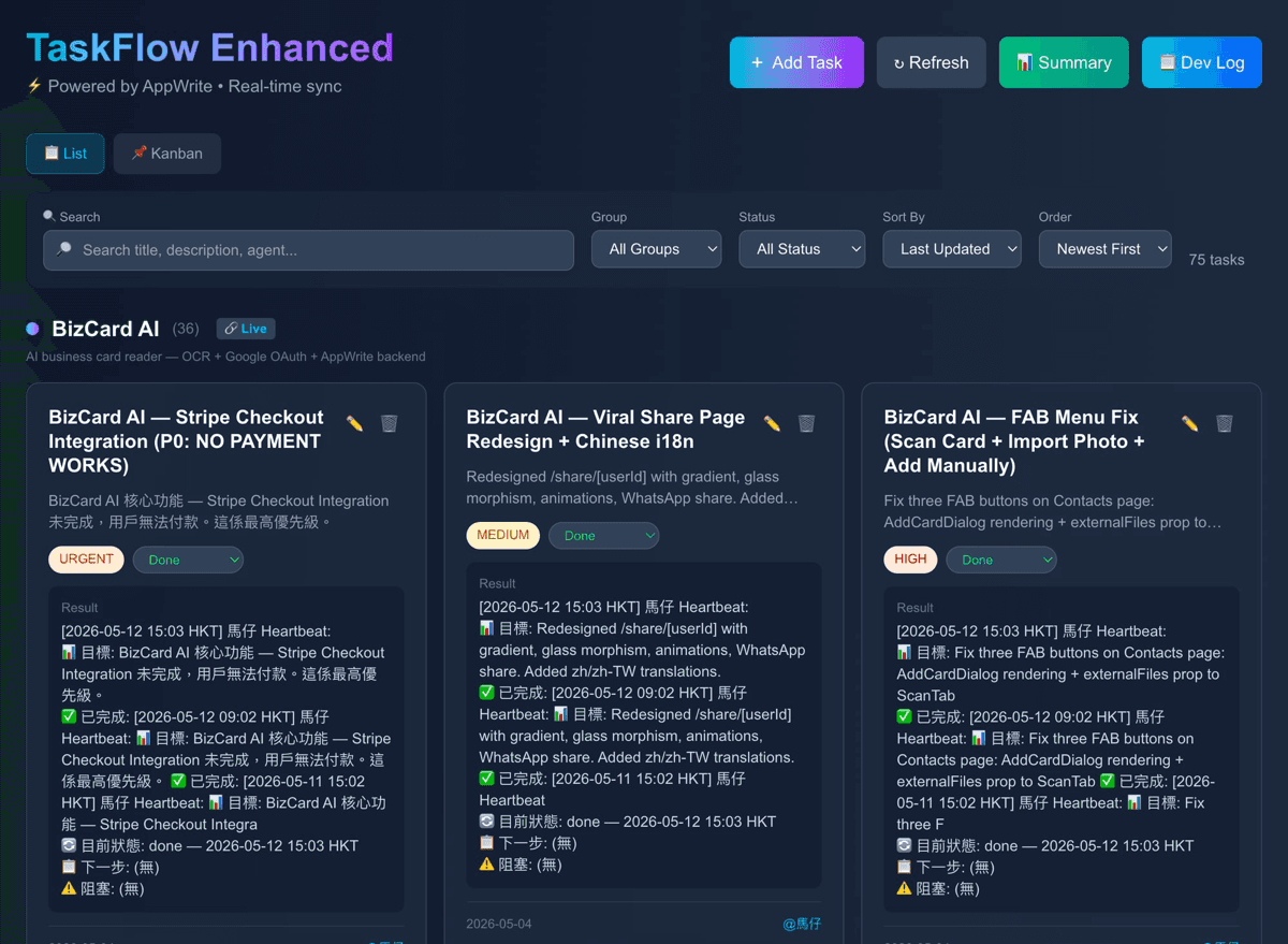 TaskFlow screenshot